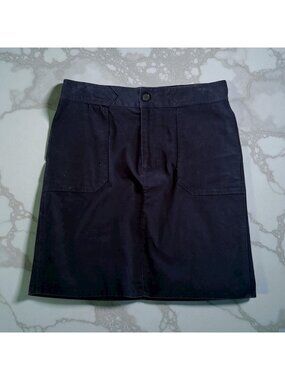 RALPH LAUREN Vintage Black Cotton Blend Casual Skirt Size 10
